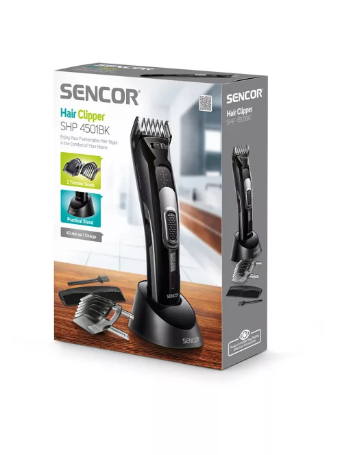 Машинка за подстригване Sencor SHP 4501BK, Сменяема приставка, Черен - Код G5311
