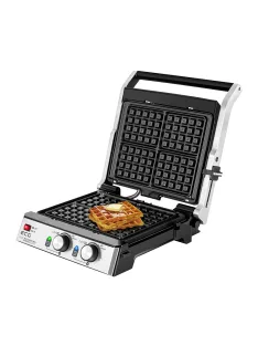   Грил/скара ECG KG 2033 Duo Grill & Waffle, 2000W, Сив/Черен - Код G5398