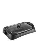 Електрическа скара ZEPHYR ZP 1015 O, 2000W, 2 зони за печене, Стъклен капак, Термостат, Черен - Модел G8295