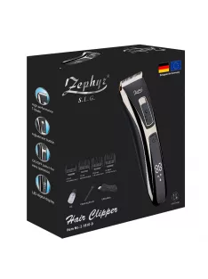   Машинка за подстригване ZEPHYR ZP 1810 D, LED дисплей, Безжична употреба, Включени аксесоари, Черен - Код G8439