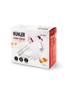 Ръчен миксер Muhler MX-202S, 5 степени за работа, Бъркалки за миксиране и за тесто, 200W, Бял/Червен - Код G8829