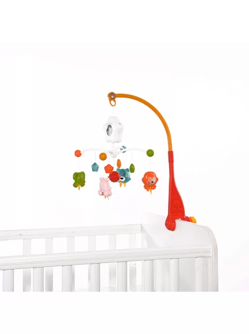 Музикална въртележка LORELLI HAPPY ANIMALS, Оранжев