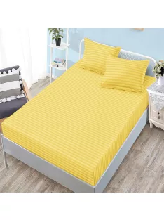   Едноцветен долен чаршаф с ластик и две калъфки (за матрак от 160x200 до 180x200) EmonaMall, 3 части - Модел S18237
