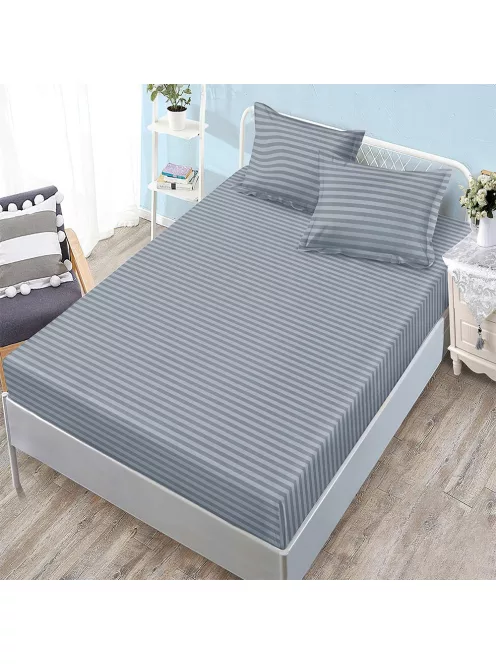 Едноцветен долен чаршаф с ластик и две калъфки (за матрак 160x200) EmonaMall, 3 части - Модел S18266