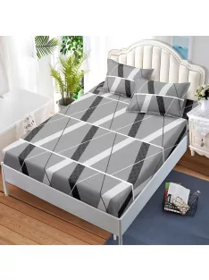   Долен чаршаф с ластик и две калъфки (за матрак от 160x200 до 180x200) EmonaMall, 3 части - Модел S19320