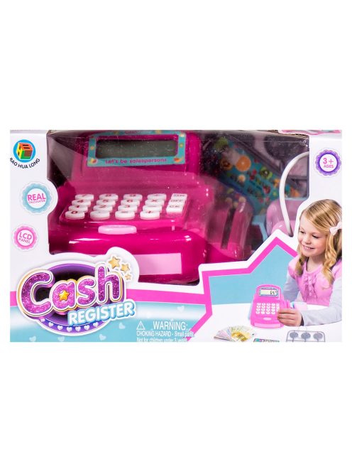 Készlet gyermek pénztárgép számológéppel