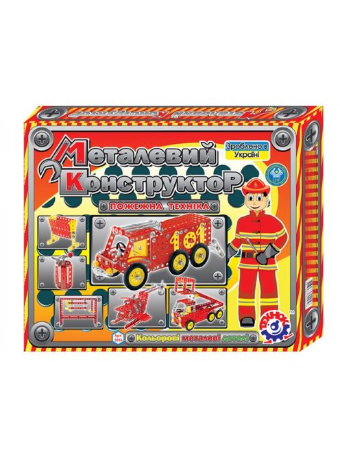 Метален конструктор пожарна техника Technok Toys - Код W3314