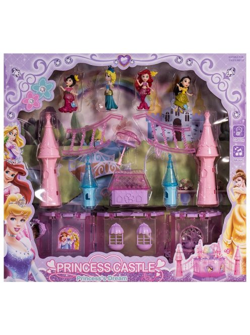 Gyermek zenés világító kastély hercegnőkkel