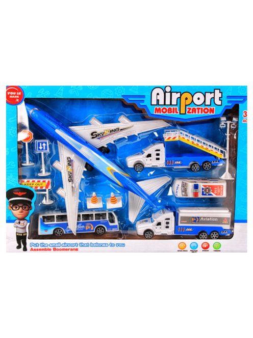 Детски комплект летище с колички и самолет EmonaMall - Код W3845