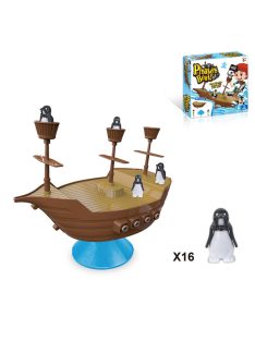 Gyermek játékhajó pingvinekkel