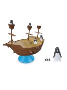 Gyermek játékhajó pingvinekkel