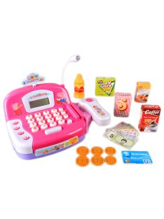 Gyermekpénztárgép számológéppel, pénzzel és érmékkel-Gyermekpénztárgép számológéppel, pénzzel és érmékkel
