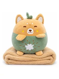 Плюшена играчка 40см, с одеяло 160x105см 3в1, Мече